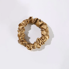 Silk Hair Loop Scrunchy, Gold