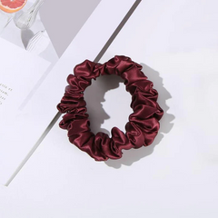 Silk Hair Loop Scrunchy, Red