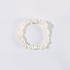 22 Momme Silk Mini Scrunchie, Ivory