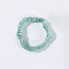 22 Momme Silk Mini Scrunchie, Green