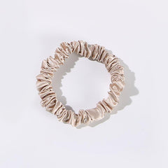22 Momme Silk Mini Scrunchie, Champagne