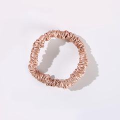 22 Momme Silk Mini Scrunchie, Caramel