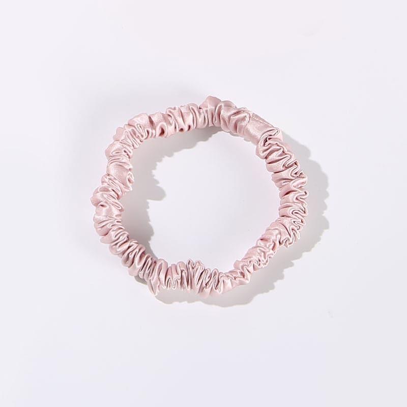 22 Momme Silk Mini Scrunchie, Light Pink