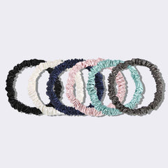 22 Momme Silk Skinny Scrunchies 6PCS
