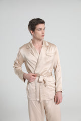 22 Momme Silk Pajamas for Men, Champagne