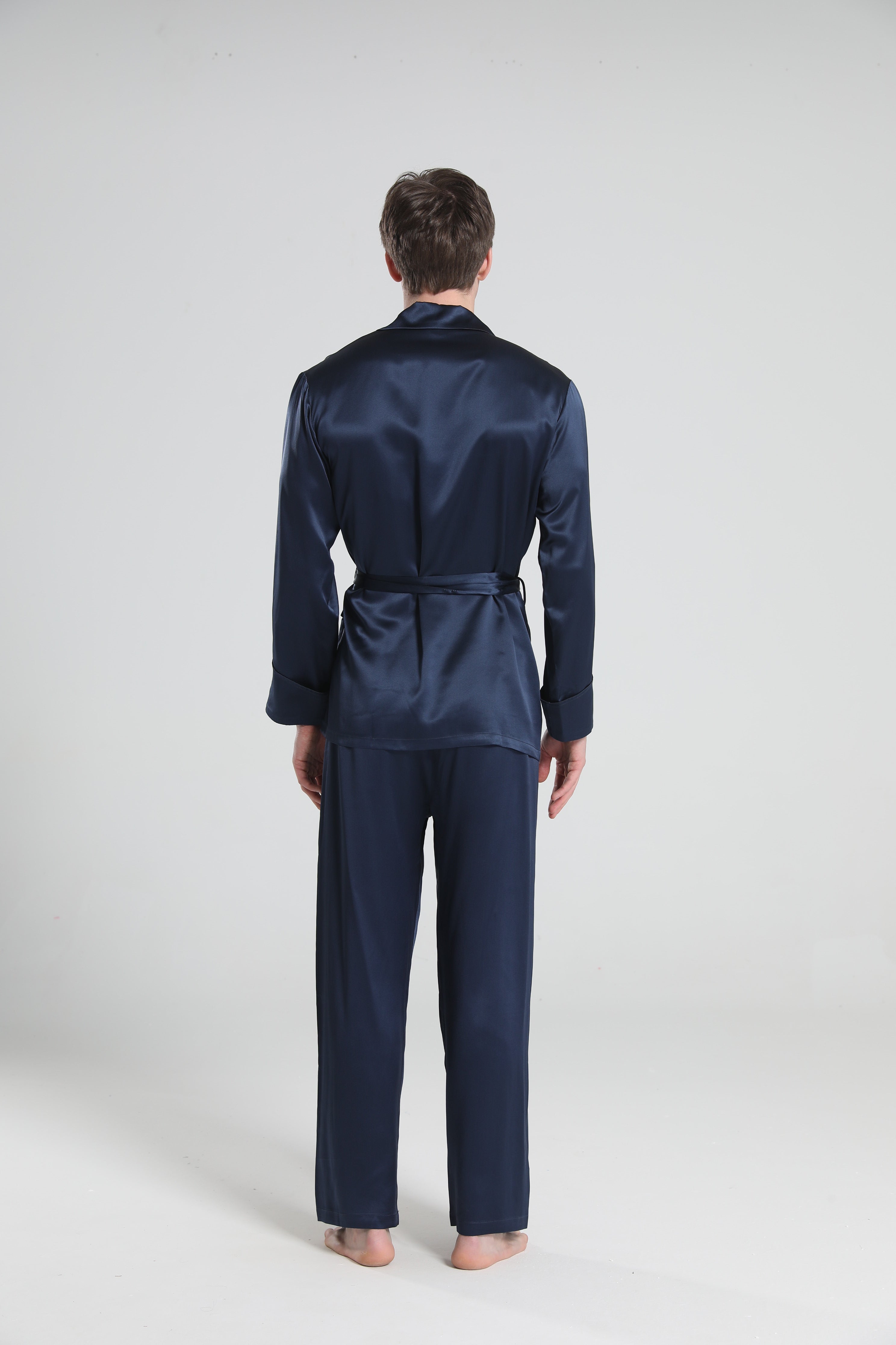 22 Momme Silk Pajamas for Men, Navy