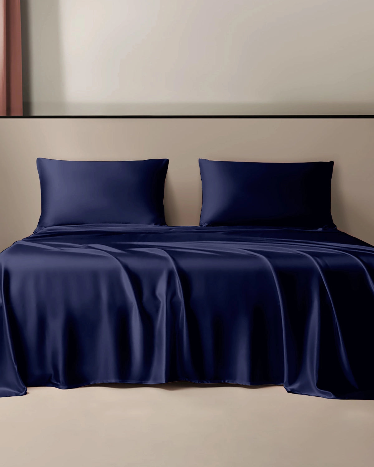 25 Momme 3PCS Silk Flat Sheet Set, Navy