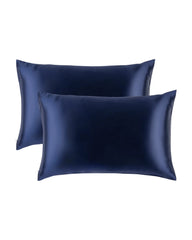 2PCS 19 Momme Silk Hidden Zipper Pillowcases, Navy