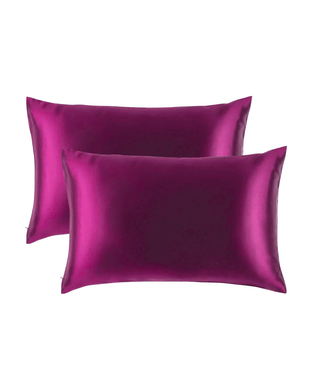 2PCS 19 Momme Silk Hidden Zipper Pillowcases, Purple