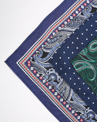 Dark-Toned Printed Men's Silk Handkerchief