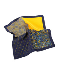 Golden Printed Patchwork Men's Classic Handkerchief