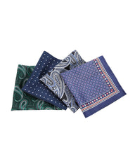 Dark-Toned Printed Men's Silk Handkerchief
