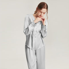 Silk V-Neck Elegant Nightwear