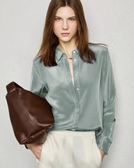 30 Momme Classic Concealed Silk Blouse