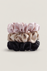 22 Momme 3.5 CM Midi Silk Hair Loop Scrunchy 3PCS Set