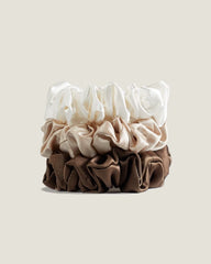 3PCS 3.5 CM Midi Silk Hair Loop Scrunchies Set