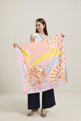 Fresh Pink Silk Scarf
