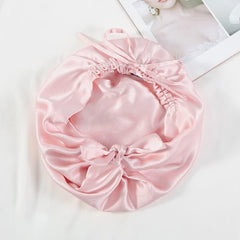 Silk Night Sleeping Cap with Ribbons