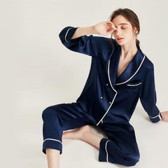 Double Breasted 22 Momme Silk Pajama Set