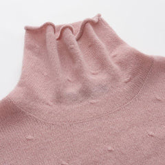 Short Sleeve Turtleneck Cashmere Sweater
