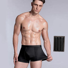 3 Pcs Men's Silk Boxer Briefs Underwear