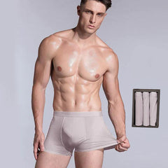 3 Pcs Men's Silk Boxer Briefs Underwear