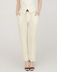 40 Momme Silk Sculpted Straight Pants