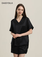 Classic Silk Short-Sleeve Shorts Pajama Set
