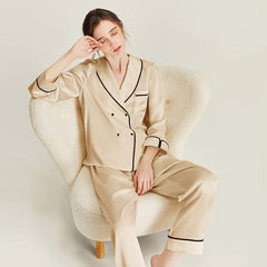 Double Breasted 22 Momme Silk Pajama Set