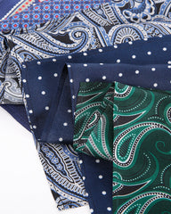 Dark-Toned Printed Men's Silk Handkerchief