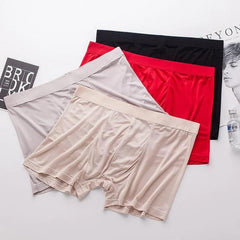 4 Pcs Men's Silk Boxer Briefs Underwear