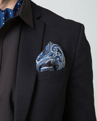 Dark-Toned Printed Men's Silk Handkerchief