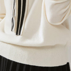 Elegant Ribbon Cashmere Sweater