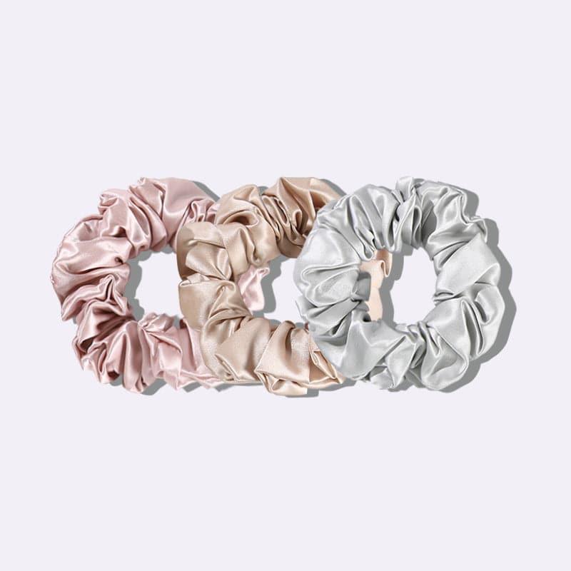 22 Momme 3.5 CM Midi Silk Hair Loop Scrunchy 3PCS Set - DAISYSILK UK