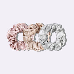22 Momme 3.5 CM Midi Silk Hair Loop Scrunchy 3PCS Set - DAISYSILK UK