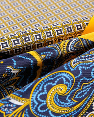 Golden Printed Patchwork Men's Classic Handkerchief