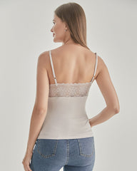 Lace Silk Knit Camisole