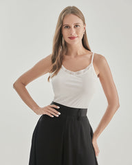 Lace Silk Knit Camisole