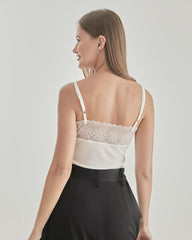 Lace Silk Knit Camisole