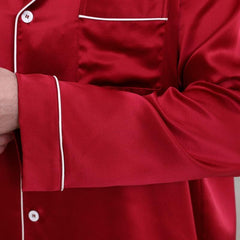 Classic Long Silk Pajamas for Couple