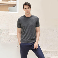 Short Sleeve Cashmere Sweater for Men