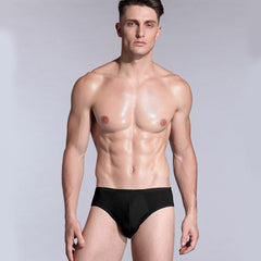 Men's Triangle Silk Boxer Briefs Underwear