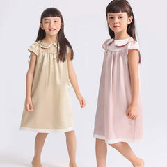 Kids Baby Girl Silk Nightgown