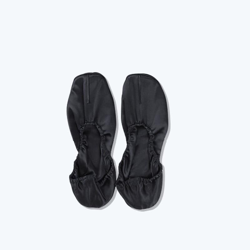 Soft Ballet Silk Slippers, Black