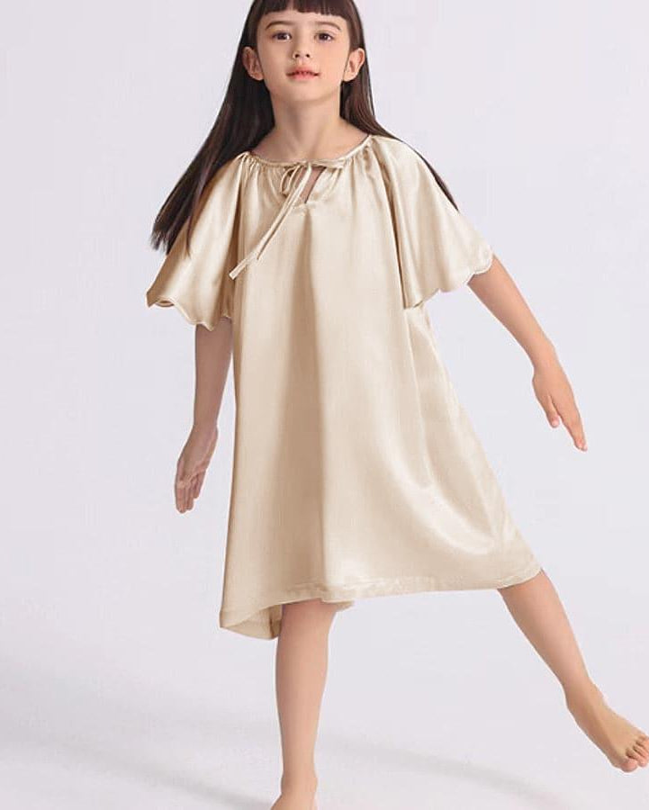 Bat-sleeved Nightdress for Girls - DAISYSILK UK