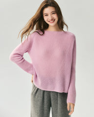 Cashmere Silk Boat Neck Sweater