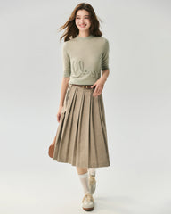 Cashmere Silk Love Letter Short Sleeve Sweater
