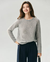 Cashmere Silk Raglan Sleeve Sweater