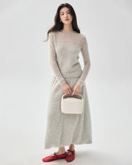 Cashmere Silk Sheer Sleeve Sweater