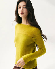 Cashmere Silk Sheer Sleeve Sweater
